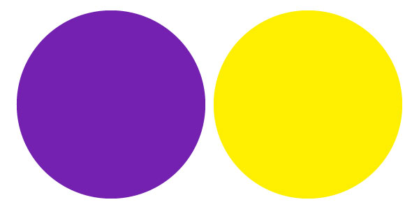 Komplementaerfarben lila und gelb