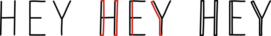 Faux Calligraphy beim Druckbuchstaben zeichnen