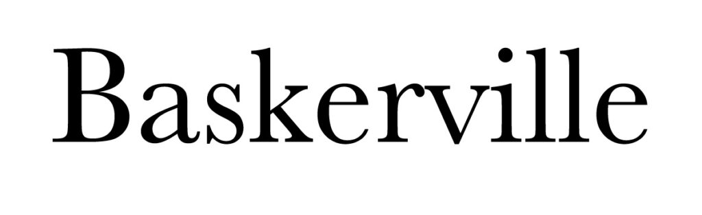 Bild von der Schrift Baskerville