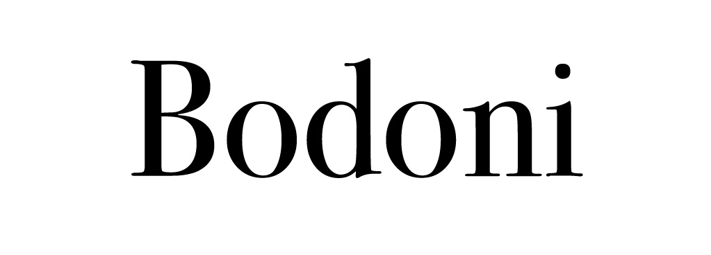Bild von der Schrift Bodoni