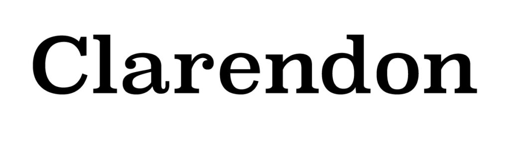 Bild von der Schrift Clarendon