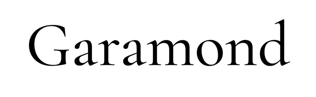 Bild von der Serifen-Schrift Garamond 