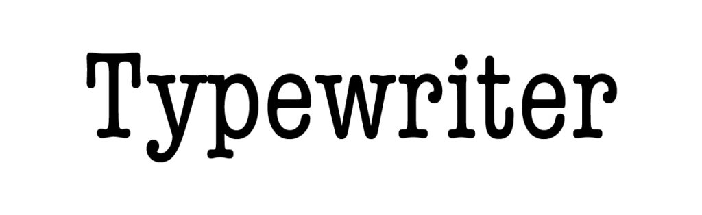 Bild von der Schrift Typewriter