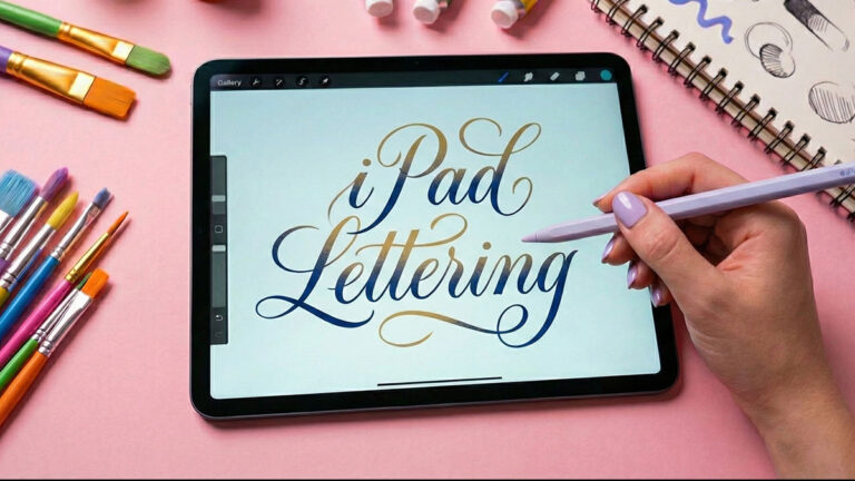Digitales Lettering auf dem iPad