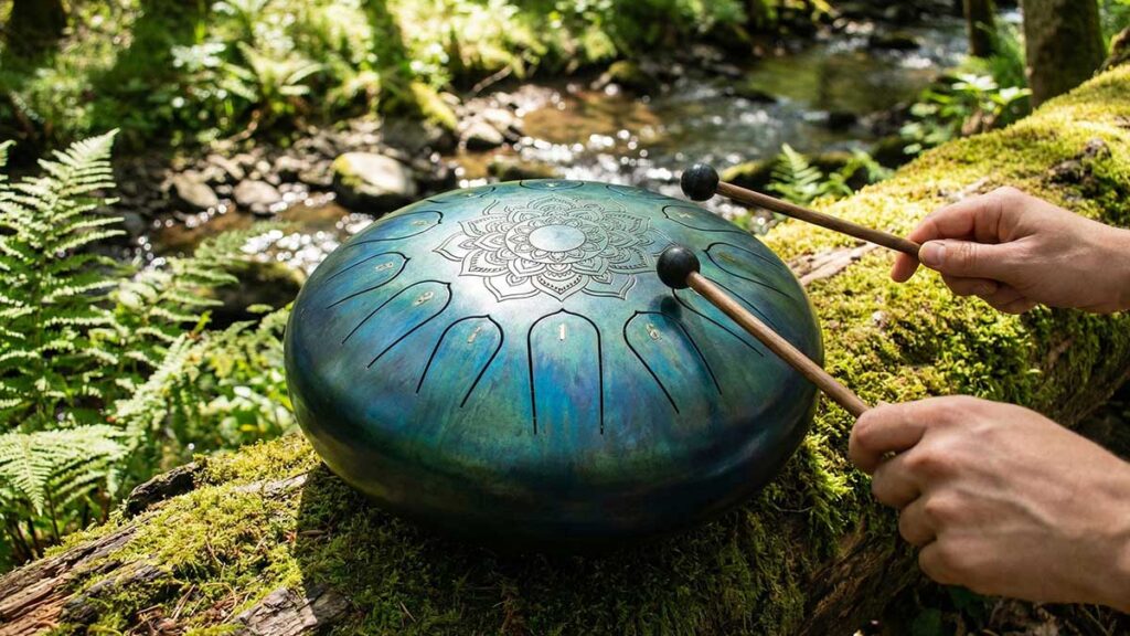 Dunkelgrüne Zungentrommel