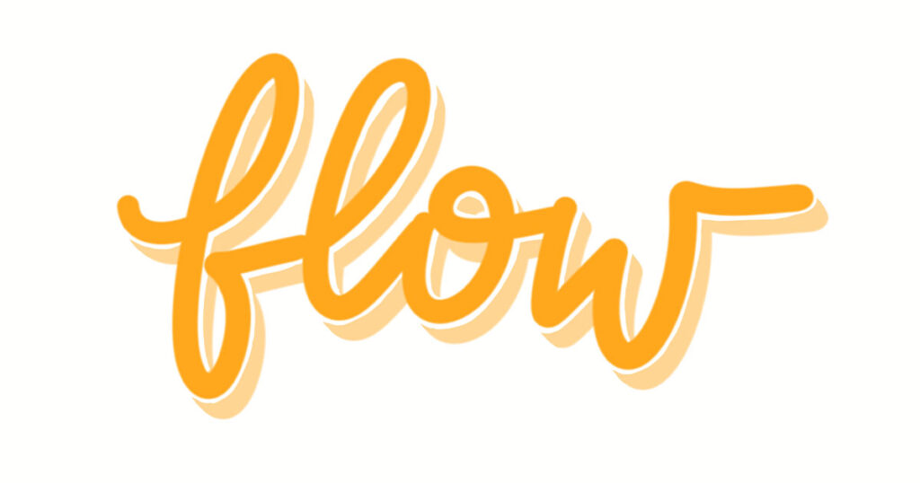 Handlettering mit zwei verschiedenen Schatten