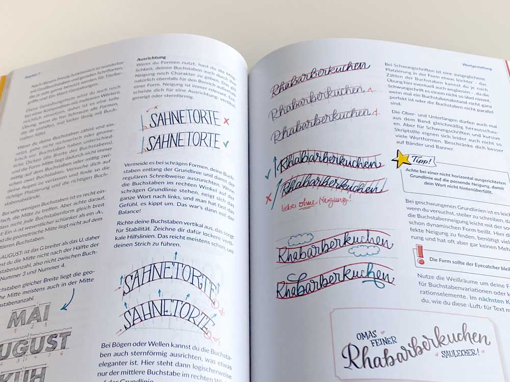 Auszug aus dem Buch Handlettering Layout und Kompositionen