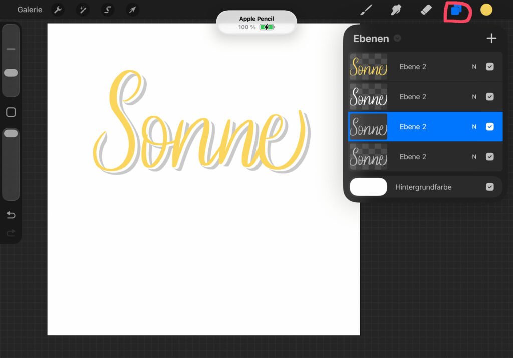 Procreate Ebenen