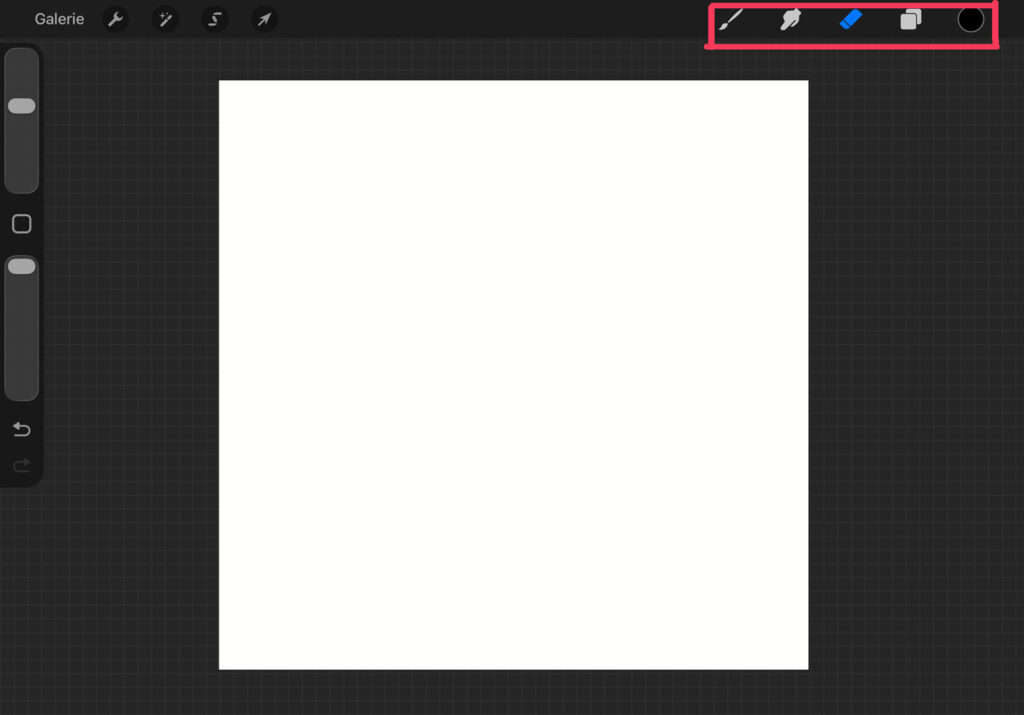 Procreate linke Symbolleiste