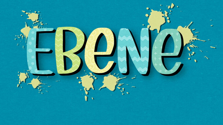 Procreate Ebenen Bild: Buchstaben mit Muster .