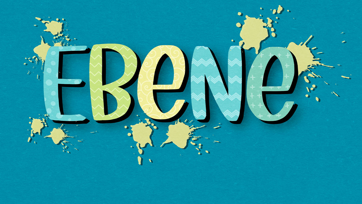 Procreate Ebenen Bild: Buchstaben mit Muster .