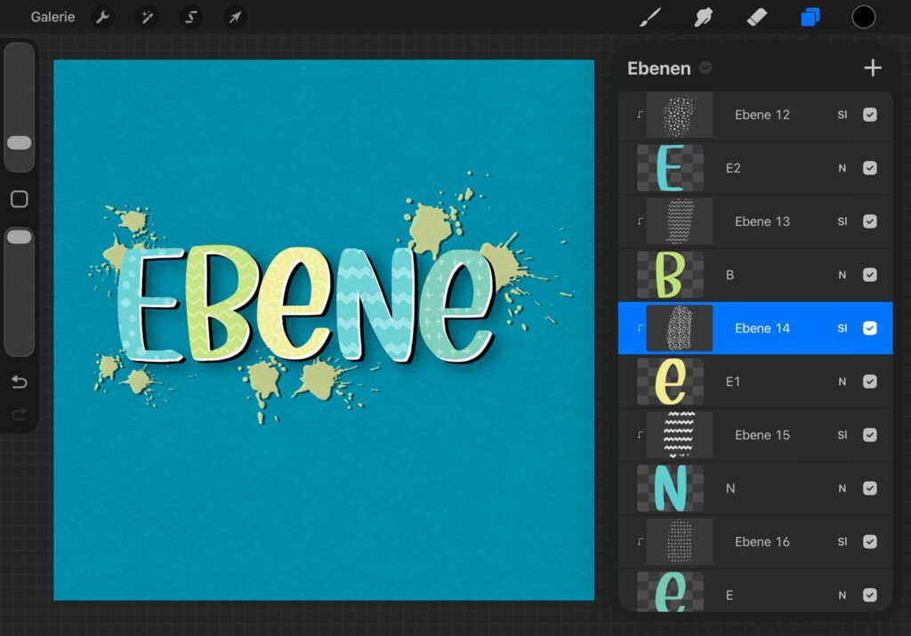 Procreate Ebenen richtig benennen